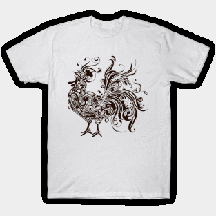 Abstract Rooster Silhouette T-Shirt
